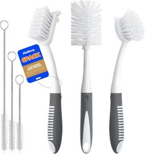 6 Pack Dish Brush Set with Bottle Brush, Dish Scrub Brush
