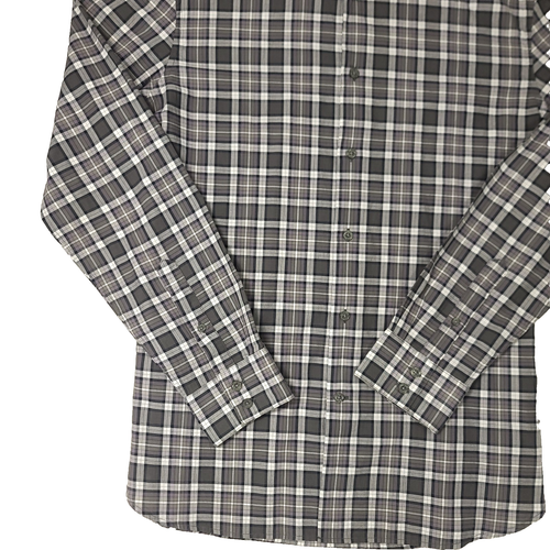 Chemise à manches longues homme John Varvatos Star USA moyen conique violet bouton à carreaux - Photo 5 sur 13