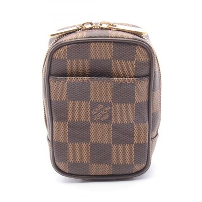 LOUIS VUITTON Etui Okapi PM Pouch Case N61738 Damier Ebene canvas leather Used