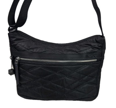 Hedgren Black Diamond Quilted Crossbody Bag, RFID Protected, New