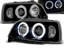 Coppia fari Renault Clio 90-95 angel eyes nero