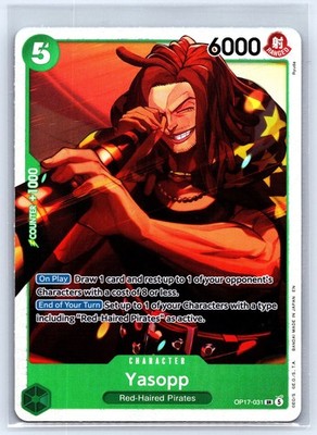 Yasopp Foil SR The World's Strongest Warriors OP17-031 NM