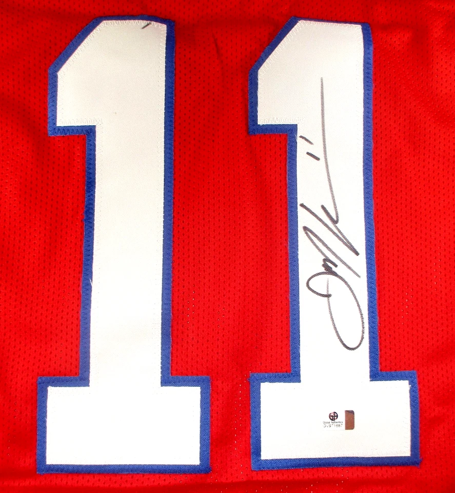 Julian Edelman / Camiseta de fútbol personalizada autografiada de los New England Patriots / Certificado de autenticidad Foto 3 de 4
