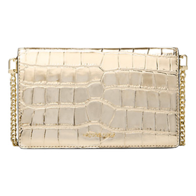 Michael Kors Tasche Jet Set Chain Crossbody geprägtes Leder hellgold