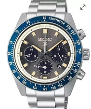 Seiko Men's Prospex Speedtimer Solar Chronograph Black Dial Watch SSC939