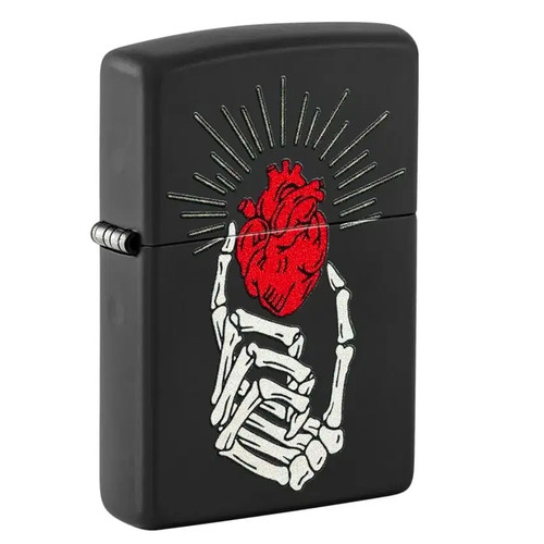 Zippo 46469 Undying Love Black Skull Heart Lighter - New