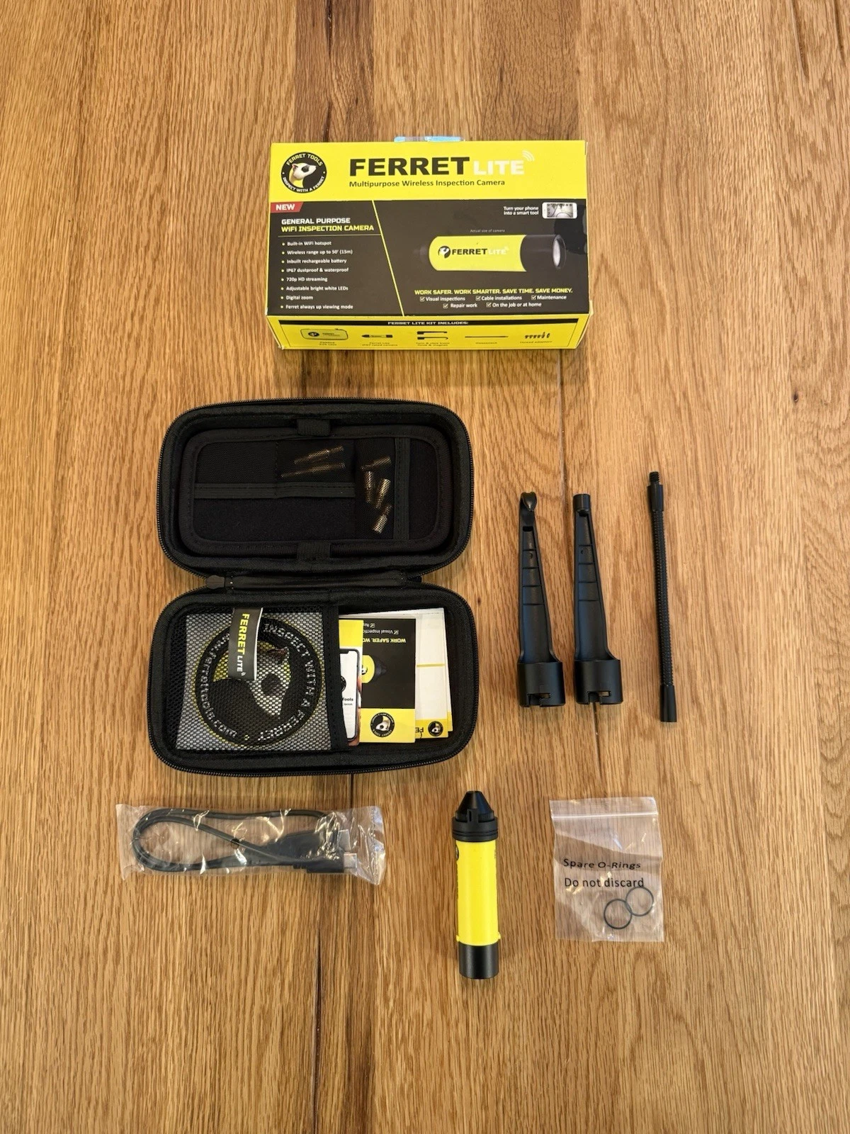 Ferret Lite Multipurpose Wireless WiFi Rechargeable Inspection Camera - Ex Cond