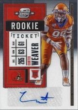 2020 Panini Contenders Optic #185 Curtis Weaver RC Auto - FB
