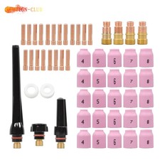 040" 1/8" Collets 58 Pack TIG Welding Torch Kit Gas Lens Setup For WP-9/20/25