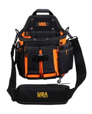 USA Pro Tools Electrician Tool Bag   Heavy-Duty Tool Pouch with Shoulder Strap