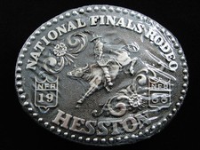 RE11171 NOS NFR 1988 NATIONAL FINALS RODEO HESSTON COLLECTOR BELT BUCKLE