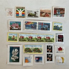 Lot~24 Canada stamps~1983-2004~expedition~Christmas~Locomotive Adam Brown~maple
