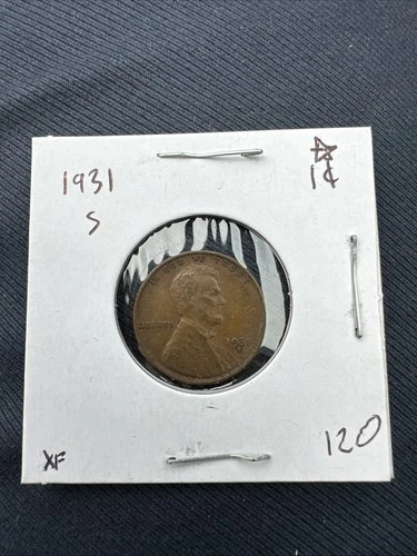 1931-S Lincoln Wheat Cent Key Date XF+
