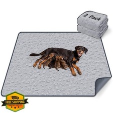 LOOBANI Washable Pee Pads 54"x54" Pack of 2 Grey Dog