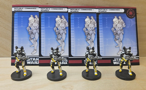 Star Wars Miniature - Republic Commando Scorch - 35/60 - Lot Of 4 - 2006