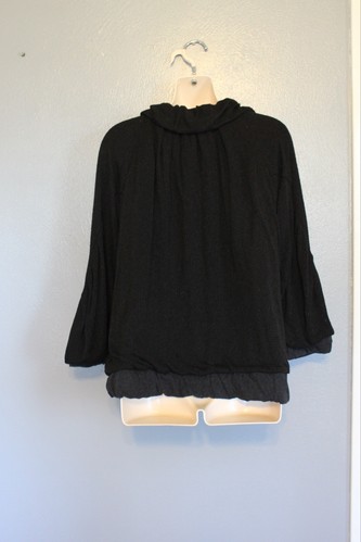 Marc by Marc Jacobs Black Toggle Zip Slouchy Cardigan Sweater Medium - Picture 3 of 4