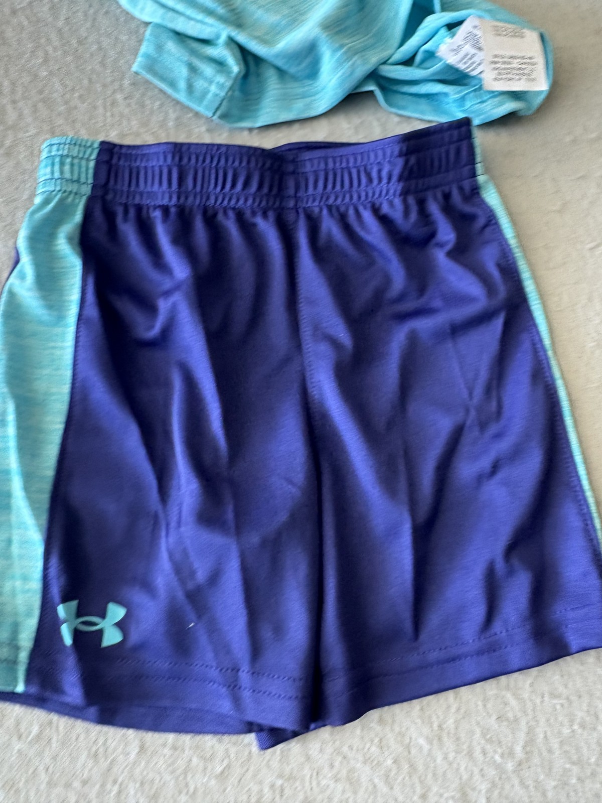 Under Armour Baby Toddler Boy 2T T-Shirt & Shorts Outfit Set Blue Purple NEW thumbnail 5