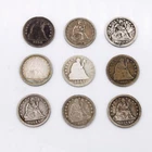 1841-1850 Seated Liberty Quarter United States Silver Coins Lot of 9 #C831-5