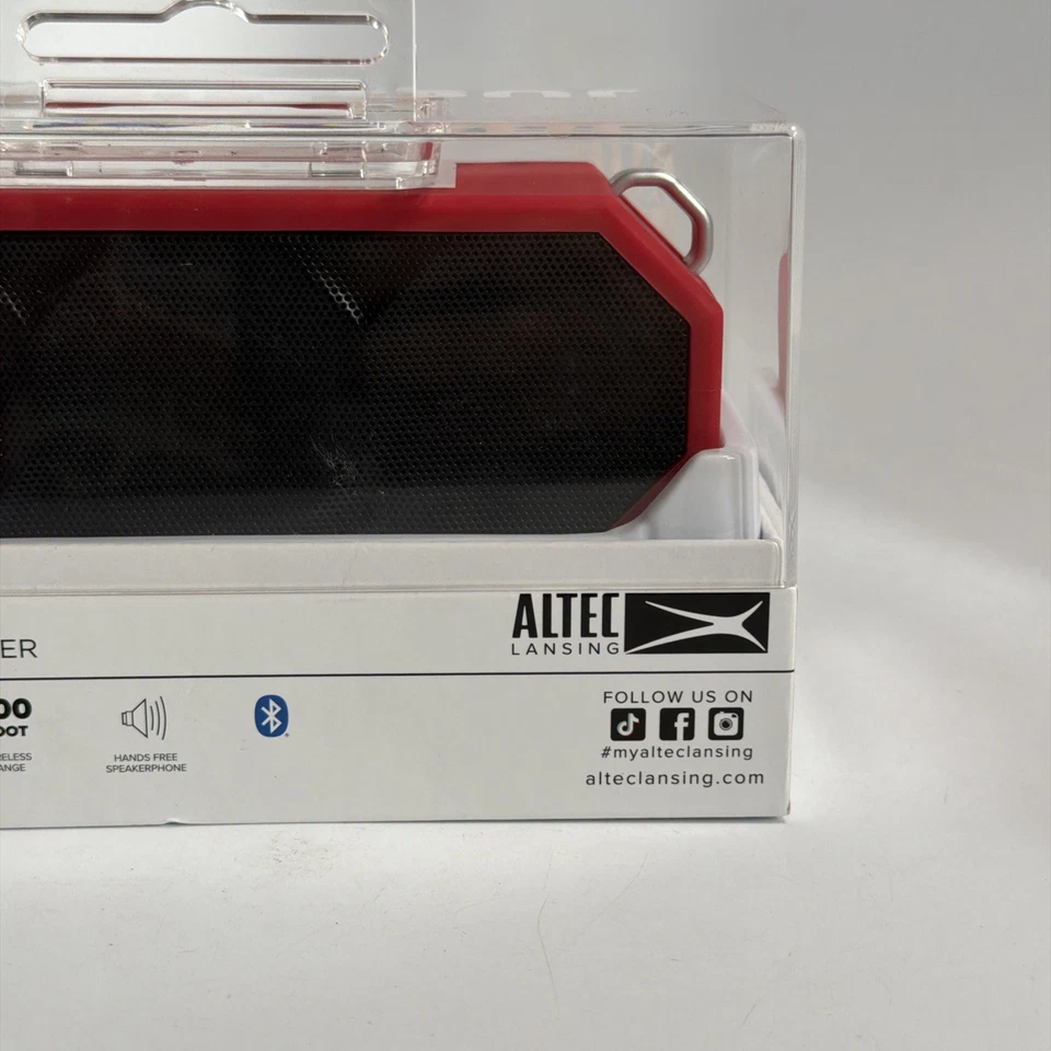 Altec Lansing LifeJacket H2O 4 Waterproof Bluetooth Rugged Witeless Speaker Red - Image 2 of 4