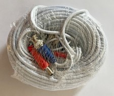 New 50' BNC Coaxial Cable for Security Camera CCTV System, Blue/Red Ends