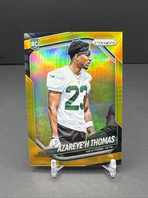 Azareye’h Thomas 2025 Panini Prizm #390 GOLD /10 SSP (RC) 🔥 Jets