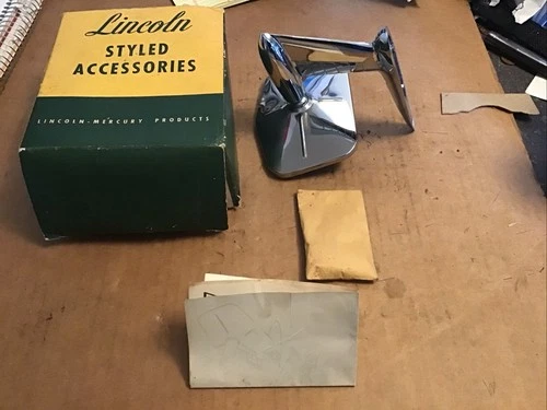 Vintage 1950’s Lincoln & Mercury Styled Accessory Out Side Mirror NOS 