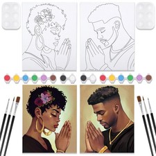 Sip and Paint Kits for Adults Date Night Painting Kit Couples Party Pre Drawn...