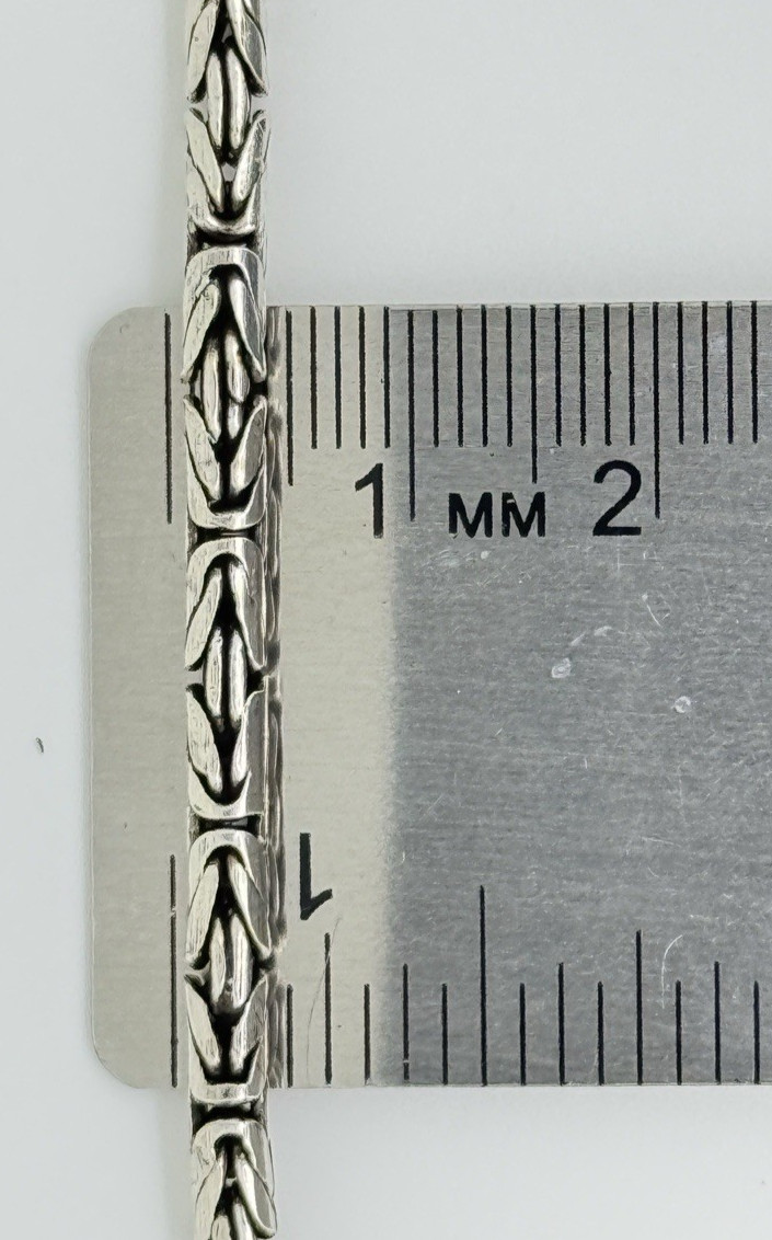 Solid Sterling Silver 925 Byzantine Chain Necklac… - image 17