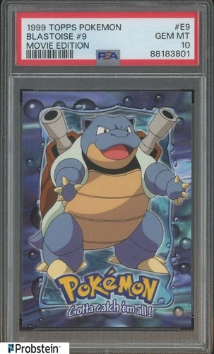 1999 Topps Pokemon Movie Edition #E9 Blastoise #9 PSA 10 GEM MINT
