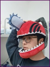 Anime Chainsaw Denji Pochita Hat Cosplay Costume Plush Mask Props Cartoon Adult