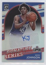 2021-22 Panini Donruss Optic Signature Series Holo Prizm Keon Johnson Auto 3t1
