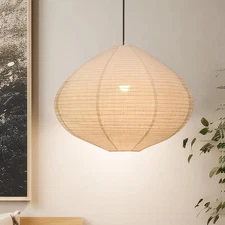 1PCS Hanging Lamp shade Oval 20INCH Blended Linen Pendant Lampshade Handmade  