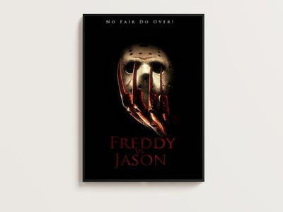 Nightmare on Elm Street 1984 Horror Movie Freddy Krueger & Jason Voorhees Poster