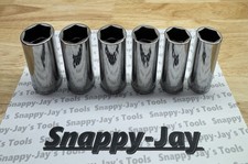 Snap-on Tools USA NEW 6pc 1/2” Drive XTRA FDX DEEP Socket Set 13/16” To 1-1/8” Snap-on Tools USA NEW 6pc 1/2” Drive XTRA FDX DEEP Socket Set 13/16” To 1-1/8”