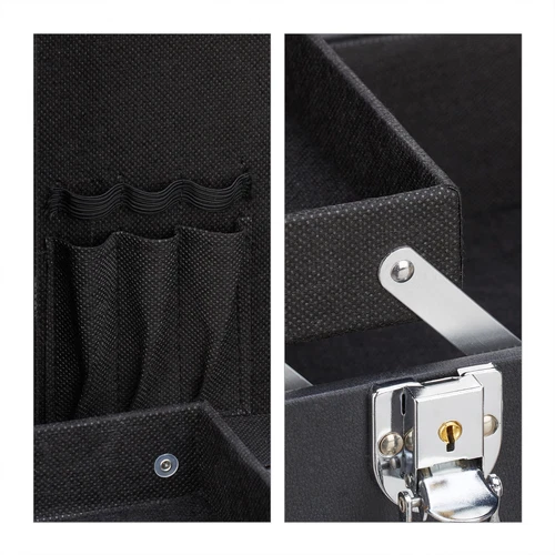 Kosmetikkoffer Schminkbox Make-Up Tasche Nagel-Organizer abschließbar groß - Bild 7 von 9
