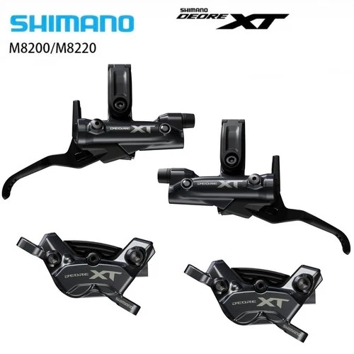 New Shimano Deore XT M8220 MTB Brake Set BL-M8200/BR-M8220 Disc Brake 4-Piston