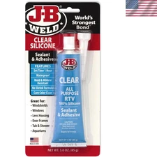 All-Purpose 3 oz Clear Silicone Sealant for Household & Automotive Applications