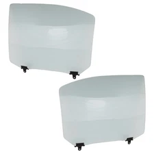 Pair Door Glasses Set of 2 Rear Driver & Passenger Side Sedan Left Right