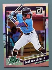 2023 Donruss baseball Rated Prospect #85 Jackson Chourio career stat line /290