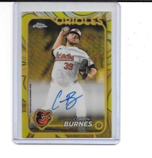 2024 TOPPS GILDED CORBIN BURNES AUTO ON CARD AUTOGRAPH # 61/75 ORIOLES DBACKS