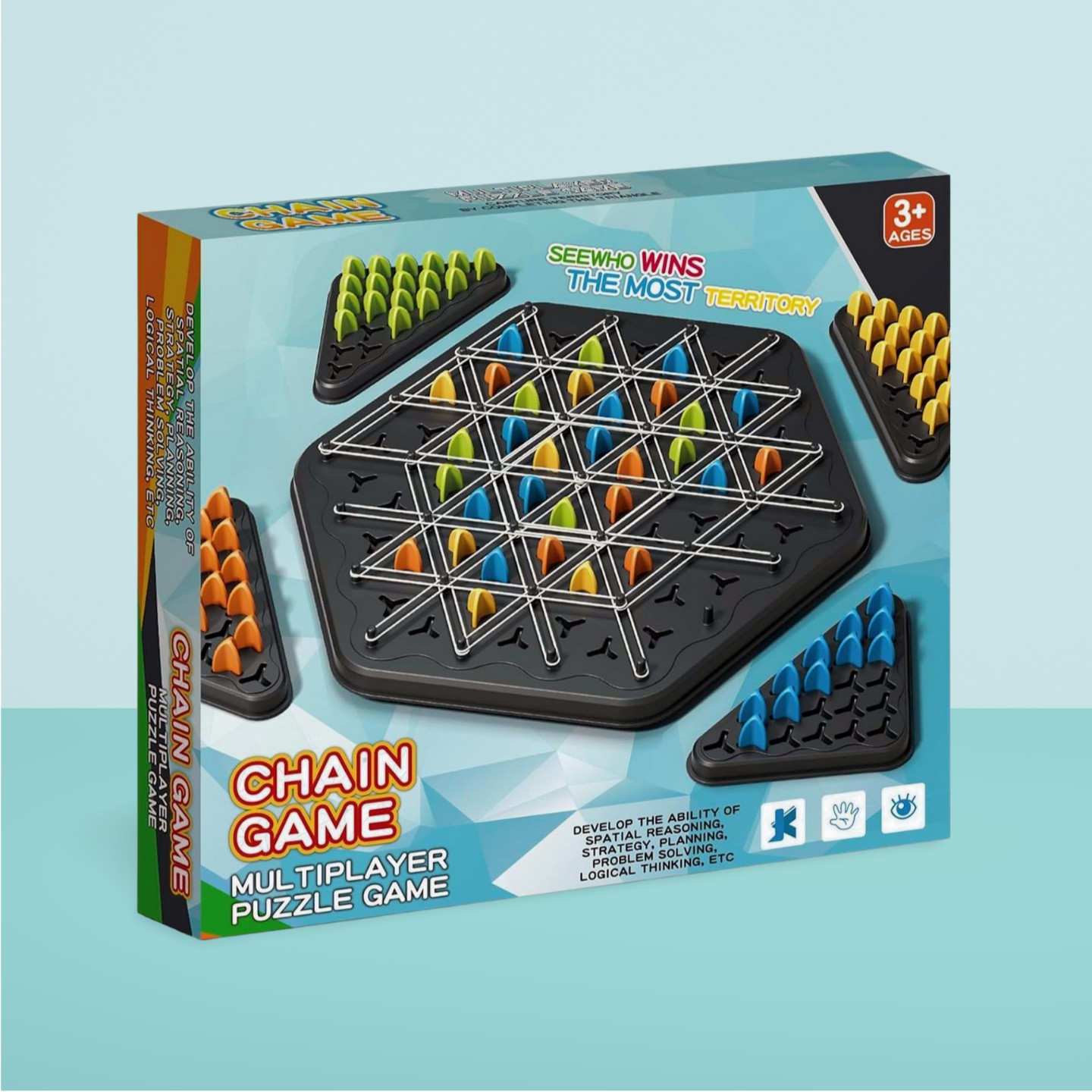 Geometric Board Game For Family Night 2 To 4 Players