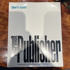 Vintage Microsoft Publisher 1993 User's Manual Documentation Book New In Plastic