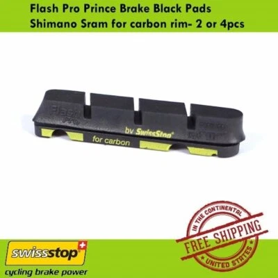 SwissStop Flash Pro Black Prince Brake Pads Fit Shimano Sram carbon rim- 2/4pcs