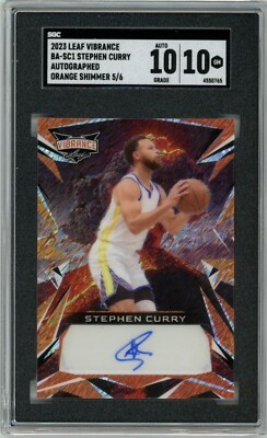 23 Vibrance Orange Shimmer STEPHEN CURRY AUTO /6 SGC 10 GSW NBA