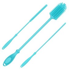 12.5" Silicone Bottle Brush And Straw Cleaner Brush Set  Bottle Cleaner Brush F