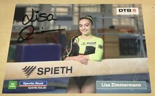 Lisa Zimmermann Ori signierte Autogrammkarte DTB Deutschland Turnen Autogramm #1