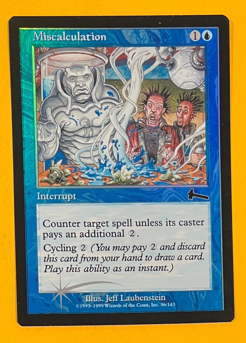 MTG 補充　foil MTG MISCALCULATION (FOIL) Urza's Legacy (OldManMTG 006-452