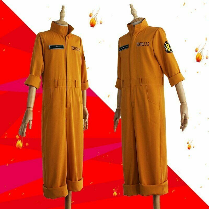 Fire Force Shinra Kusakabe Maki Oze Uniform Outfit Anime Cosplay Costume  C012