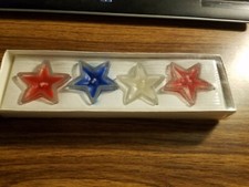 New Star Shapes Tea Light Clear Glass Candle Holders Set Of 4 Candles