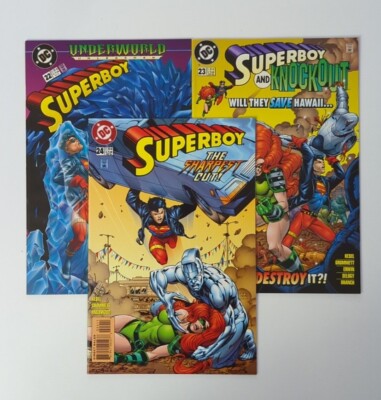 Lot Of 3 1996 DC Superboy Comics #22-24 VF/NM Bagged And Boarded 